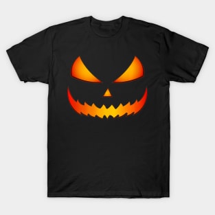 halloween scary evil pumpkin funny pumpkin head T-Shirt